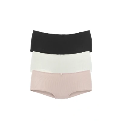 Abbildung von Lascana 3 PACK Panties, Damen, Größe: 32/34, Eisblau rauchblau navy