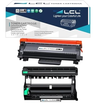 Abbildung von LCL kompatibel Toner TN2420 TN 2420 TN2410 2410 3000 Seiten DR2400 DR 2400 12000 (2 Pack 1Toner+1Drum für Brother HL L2350DW L2310D L2357DW L2375DW L2370DN 2370DW