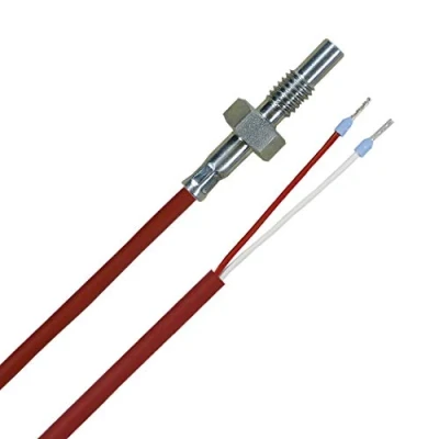 Abbildung von iOVEO 015EF01202 M6 Einschraubfühler / Temperaturfühler PT100, Gewinde 2 Meter Silikon Leitung