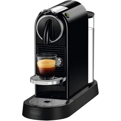 Abbildung von Nespresso De&#039;Longhi EN167.B Citiz Kaffeekapselmaschine, mit Hochdruckpumpe, 1260W, 1liter,37.4 x 11.9 25.5 cm, Schwarz