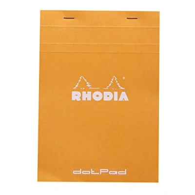 Abbildung von Rhodia 16558C Block geheftet dotPad No.16 DIN A5 21x14,8 cm, 80 Blätter Dot Lineatur 80g, abtrennbar und mikroperforiert, mit Kartonrücken, ideal für Notizen, Orange, 1 Stück