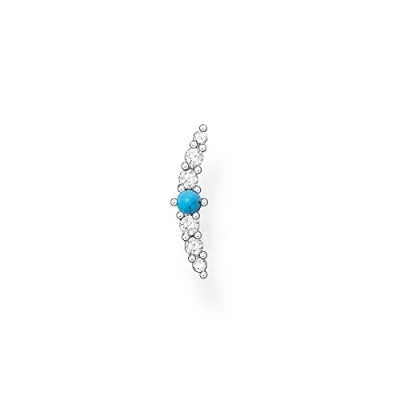 Abbildung von Thomas Sabo Einzel Ohrstecker türkiser Stein 925 Sterling Silber H2182 405 17