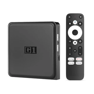 Abbildung von Android TV Box G1 4K HDR Dolby Vision Smart Streaming Player 4GB RAM WLAN/WiFi 6 LAN USB Chromecast Netflix Prime Video Disney+