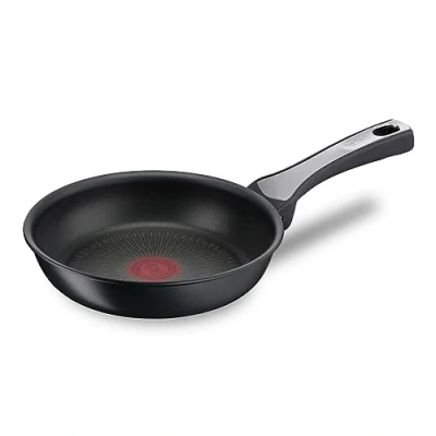 Abbildung von Tefal G25902 Unlimited On Bratpfanne 20 cm mit kratzfester Titanium Antihaft Beschichtung Thermo Signal PFOA frei geeignet für alle Herdarten, auch Induktionsherde schwarz