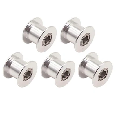 Abbildung von WINSINN GT2 Umlenkrolle 20 zahnlose 5mm Bohrung 10mm Breite Timing Pulley Rad Aluminium für 3D Drucker (5er Pack)