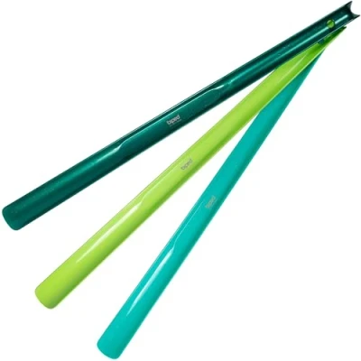 Abbildung von biped 3er Set Kunststoff Schuhlöffel 65 cm mit Haken z1557 (greenery)