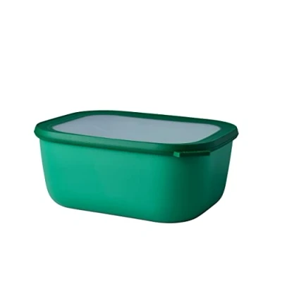Abbildung von Mepal Multi Bowl Cirqula Rectangular Vorratsdose mit Deckel Geeignet als Luftdichte Aufbewahrungsbox für den Kühlschrank, Mikrowellengeschirr &amp; Frischhaltedosen 3000 ml Vivid green