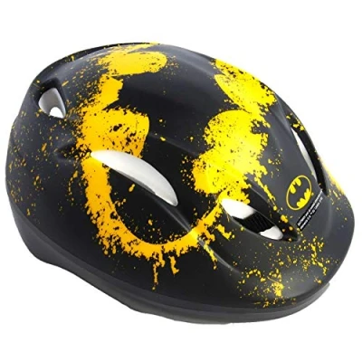 Abbildung von Volare Unisex Kinder Caschetto Per Bici E Skate Da Bambino Di Batman Schutzhelm für Fahrrad, Schwarz und Gelb, Taglia 51 56 cm