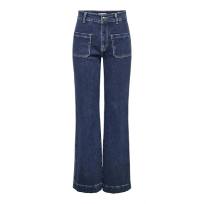 Abbildung von ONLY Onljuicy WIDE Pocket Flared Jeans, Damen, Größe: 30x32, Dark blue denim