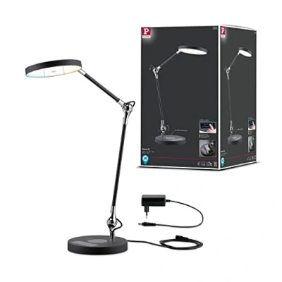 Abbildung von Paulmann 78910 LED Schreibtischleuchte Numis Tunable White Qi Ladefunktion incl. 1x11 Watt dimmbar Schwarz Aluminium, Kunststoff 2.700 6.500 K
