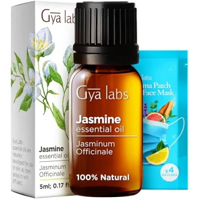 Abbildung von Gya Labs Ätherisches Jasmin Öl für Diffusor und Aromatherapie 100% Reines Natürliches Jasminöl Diffusor, Haut, Haar, Kerzenherstellung Blumiger Verführerischer Duft (5 ml)