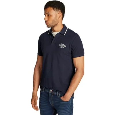 Abbildung von Tommy Hilfiger LEFT Chest Graphic Poloshirt, Herren, Größe: Large, Desert sky