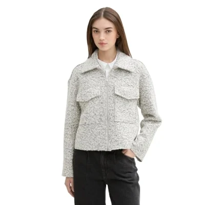 Abbildung von TOM Tailor Denim Blazer, Damen, Größe: Medium, White black boucle