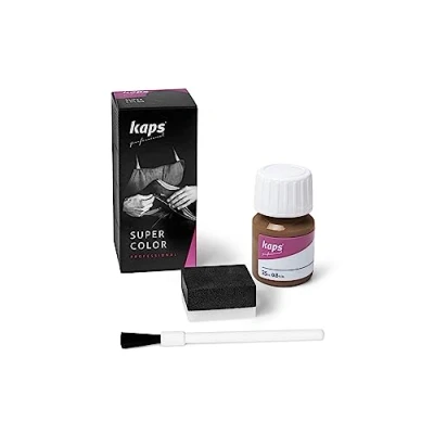 Abbildung von Kaps Super Color Lederfarbe für Naturleder, Synthetik und Textil, Lederfärber, 25 ml, Hautfarbe 157