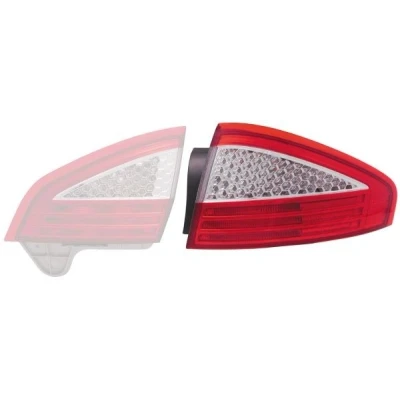 Abbildung von HELLA 9EL 176 575 011 Rückleuchte links äusserer Teil P21/5W, PY21W 12 ohne Glühlampen Lampenträger FORD: MONDEO 4