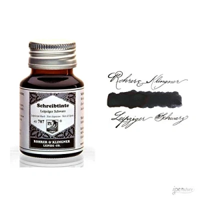 Abbildung von Rohrer &amp; Klingner Schreibtinte,Tinte,Leipziger Schwarz 50ml Glasflakon