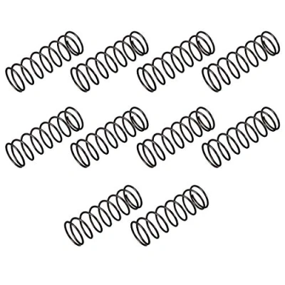Abbildung von sourcing map 10Stk. Druckfeder Federstahl Zugfeder 1,2mm Kabeldmr. 16mm Außendmr. 50mm freie Länge schwarz