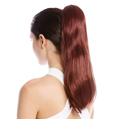 Abbildung von WIG ME UP TZB 26A V 35 Haarteil Zopf Pferdeschwanz lang glatt geschwungen Rotbraun 45 cm