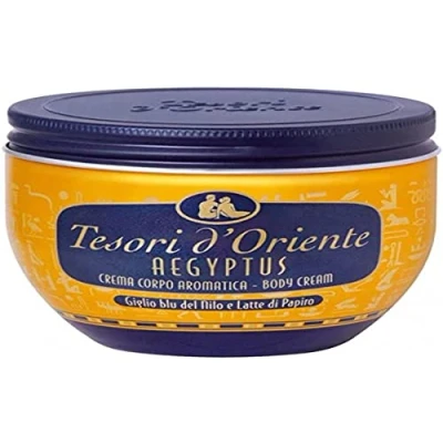 Abbildung von Tesori d&#039;Oriente Duftende Körpercreme Aegyptus mit Mandelöl, weiche Textur, die Haut pflegt, würzige Noten, regenerierende Wirkung, 300 ml