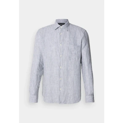 Abbildung von Marc O&#039;Polo KENT Collar LONG Sleeves ONE Rectangular Chest Pocket Round HEM Hemd, Herren, Größe: Small, Multi/dark navy