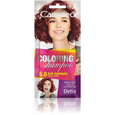 Abbildung von Cameleo Tönungsshampoo Dark Mahogany schnelle und einfache Farbauffrischung &quot;Farbe in Farbe&quot; ohne Ammoniak Oxidationsmittel Shampoo im Beutel 40ml
