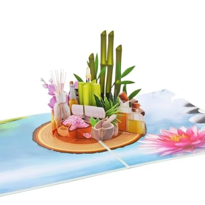 Abbildung von Favour Pop Up® 3D Wellness Gutschein Karte für Spa &amp; Entspannung TF054