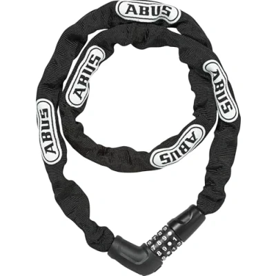 Abbildung von ABUS Kettenschloss Steel O Chain 5805C Zahlenschloss aus 5 mm starken Stahlkette Sicherheitslevel 4 110 cm Schwarz