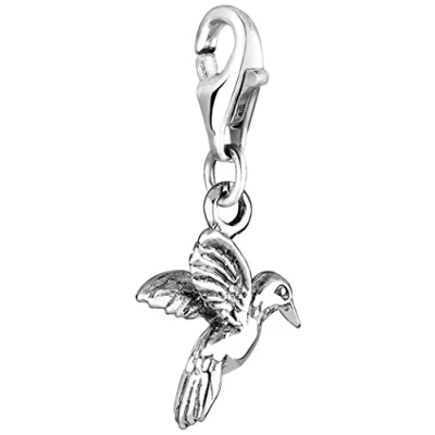 Abbildung von Nenalina Kolibri Karabiner Charm Anhänger für Bettelarmband aus 925 Sterling Silber 713108 000