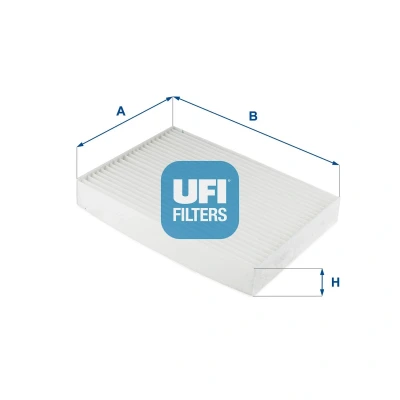 Abbildung von UFI 53.293.00 Innenraumfilter Partikelfilter 180 252 35 DACIA: Lodgy, Dokker Estate, Express, RENAULT: Zoe, Koleos 2, NISSAN: X Trail