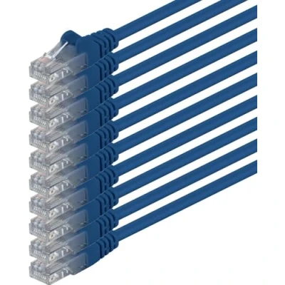 Abbildung von 0,25m blau 10 Stück (PACK) CAT.6 CAT6 Ethernet Lan Netzwerk Kabel 1000 Mbit/s Patchkabel