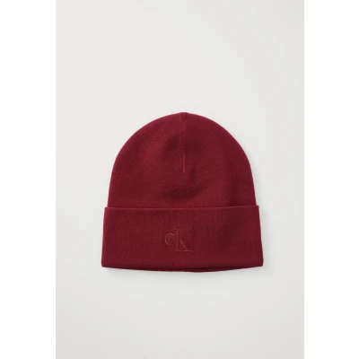 Abbildung von Calvin Klein Monogram Embroidery Unisex Mütze, Größe: One Size, Beet red