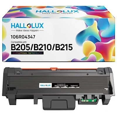 Abbildung von HALLOLUX Kompatibel Toner für Xerox B205 B210 B215 B215DNI B205NI B210DNI B205MFP B215MFP (1 Schwarz, 106R04347 106R04346)