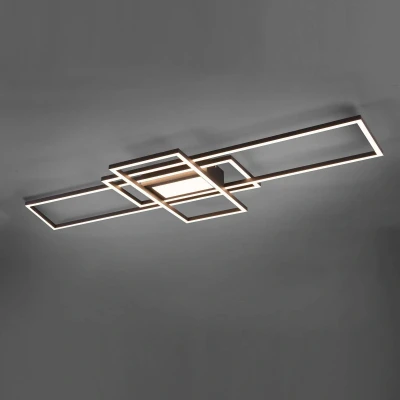 Abbildung von Trio Leuchten LED Deckenleuchte Irvine 620010442, Metall Anthrazit, inkl. 60 Watt LED, Fernbedienung, Dimmer, Nachtlicht