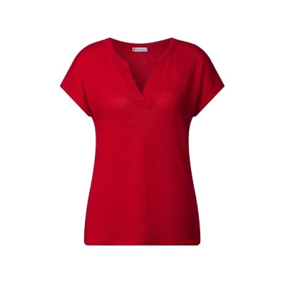 Abbildung von STREET ONE Damen A323142 Strick Look Shirt, Glory red, 36