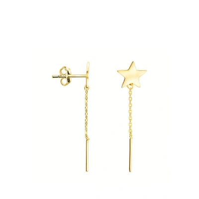 Abbildung von SOFIA MILANI Damen Ohrringe 925 Silber vergoldet/golden Stern Stab Kette Ohrhänger E3036