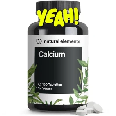 Abbildung von Calcium Tabletten 800 mg Kalzium aus Calciumcarbonat pro Tagesdosis 180 für 3 Monate vegan, hochdosiert, ohne unerwünschte Zusätze in Deutschland produziert &amp; laborgeprüft