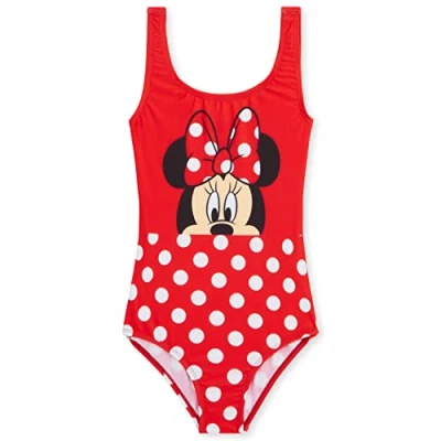 Abbildung von Disney Badeanzug Mädchen, Einteiliger Schwimmanzug Badekleidung Geschenke für Mädchen (Rot Minnie, 2 3 Jahre)