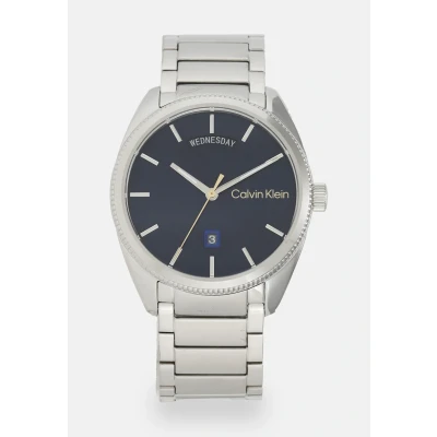 Abbildung von Calvin Klein Progress Unisex Uhr silvercoloured/blue, Größe: One Size, Silver coloured/blue