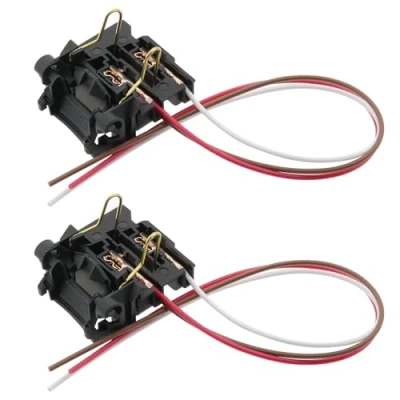 Abbildung von YINETTECH 2 Stück H7 Abblendlicht Scheinwerferbirnen Kabeladapterbuchse Kompatibel mit Ford Focus MK2 3 MK3 20 cm Langem Kabel Schwarz