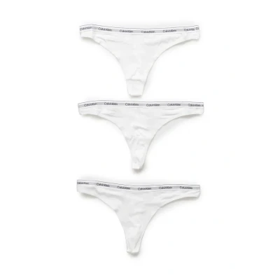 Abbildung von Calvin Klein 3 PACK String, Damen, Größe: XXL, White