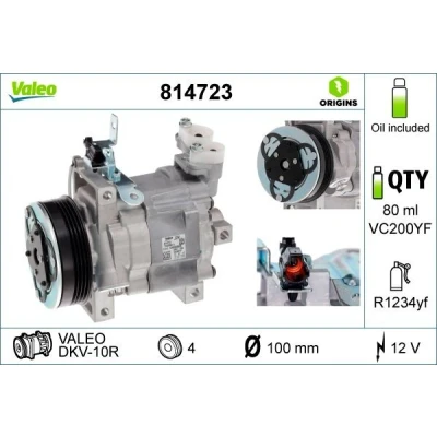 Abbildung von VALEO 814723 Kompressor DKV10R