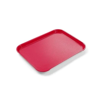 Abbildung von HENDI Serviertablett, Tablett, Temperaturbeständig bis 80C, Fastfood, Polypropylen, 265x345mm, Rot