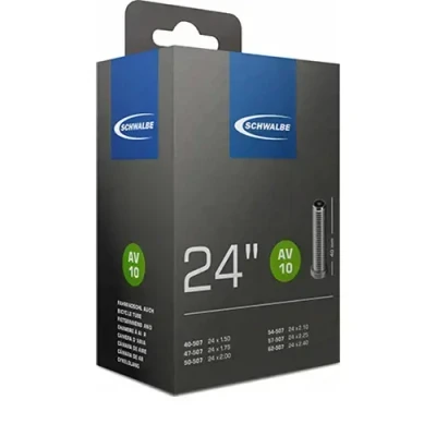 Abbildung von Schwalbe Fahrradschlauch AV12 32/47 559/597 EK AGV 40 mm, Schwarz, 26 x 1 1/8 1.75&quot; AV40 mm