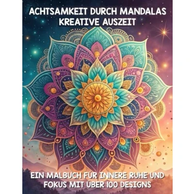 Abbildung von Achtsamkeit durch Mandalas: Kreative Auszeit für Ruhe &amp; Fokus Mandala Malbuch mit motivierenden Zitaten und Stressabbau: Über 100 ... innere Balance zu finden Stress abzubauen