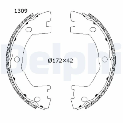 Abbildung von DELPHI LS2202 Handbremsbeläge