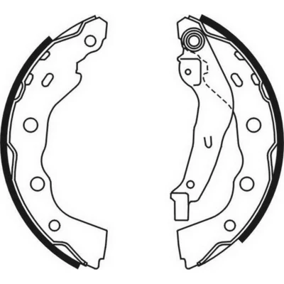 Abbildung von ABE C05059ABE Bremsbacken Hinterachse 203 39 BOSCH SUZUKI: Grand Vitara 1 SUV, MITSUBISHI: Carisma Hatchback