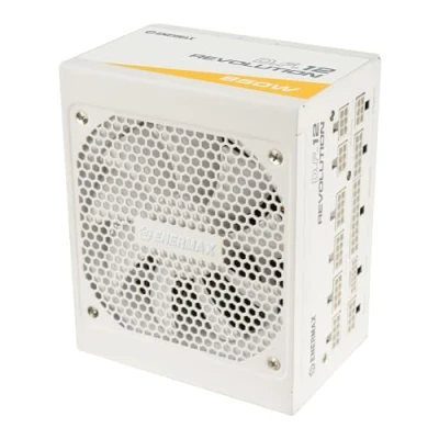 Abbildung von ENERMAX Revolution D.F. 12 ATX3.1 PCI e 5.1 Ultrakompakt 850W Netzteil 80Plus Gold Snow White (Vollmodular, 50% Semi Fanless, 12V 2x6); ETV850G W, weiß