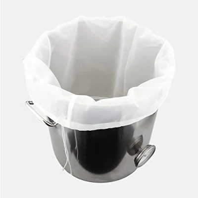 Abbildung von Brew Filterbeutel, 2 Stück, 250 Mikron, feinmaschig, groß, 55,9 x 66 cm, Polyester Siebbeutel, wiederverwendbarer Weinsiebbeutel für selbstgebrautes Brauen
