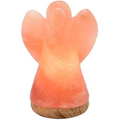 Abbildung von HIMALAYA SALT DREAMS Salzkristall Tischlampe »Engel«, Leuchtmittel E14 wechselbar, Handgefertigt aus jeder Stein ein Unikat, H: ca.19 cm