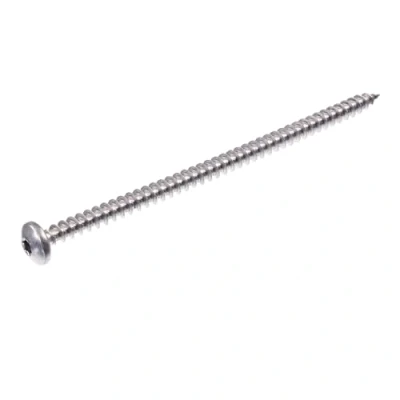 Abbildung von SECCARO Spanplattenschraube Halbrundkopf 6 x 120 mm, Edelstahl V2A VA A2, Holzschraube mit Vollgewinde, TX/Innensechsrund, 50 Stück